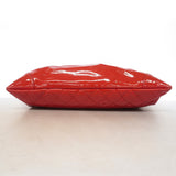 【6id4843】シャネル トートバッグ パテントレザー レッド シルバー金具【中古】レディース