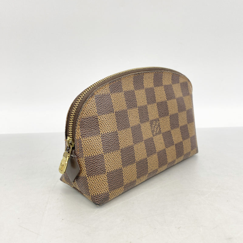 【6id4869】ルイヴィトン ポーチ ダミエ ポシェットコスメティックPM N47516 エベヌ【中古】レディース