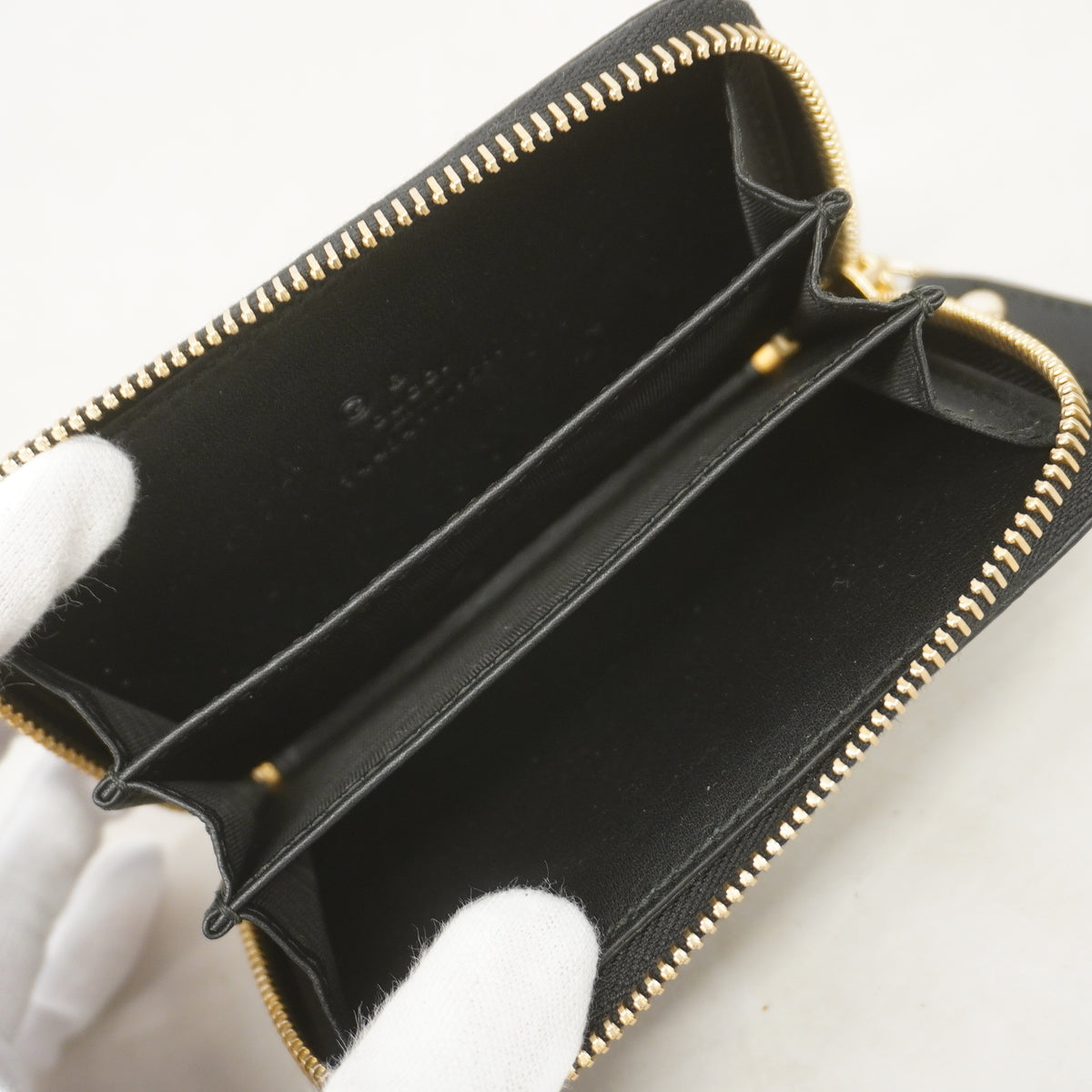 ★在庫処分★最終価格★SALE【6id4871】グッチ コインケース グッチシマ 544249 レザー ブラック シャンパンゴールド金具【中古】レディース