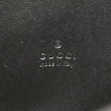 【6id4872】グッチ カードケース シェリーライン グッチシマ 138043 レザー ブラック シルバー金具【中古】メンズ