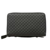 ★在庫処分★最終価格【6id4873】グッチ 長財布 マイクログッチシマ 449246 レザー ブラック シルバー金具【中古】メンズ