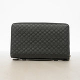 ★在庫処分★最終価格【6id4873】グッチ 長財布 マイクログッチシマ 449246 レザー ブラック シルバー金具【中古】メンズ