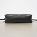 ★在庫処分★最終価格【6id4883】グッチ ショルダーバッグ GGマーモント 447632 レザー ブラック ゴールド金具【中古】レディース