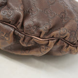 【6id4886】グッチ ハンドバッグ グッチシマ 197016 レザー ブラウン シャンパンゴールド金具 2wayバッグ【中古】レディース