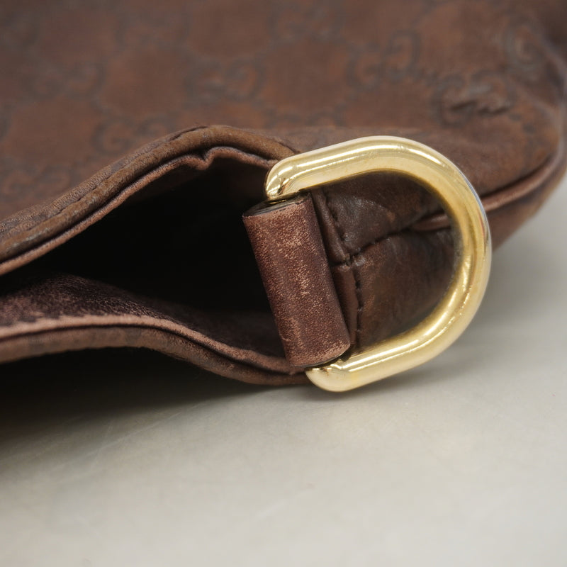 【6id4886】グッチ ハンドバッグ グッチシマ 197016 レザー ブラウン シャンパンゴールド金具 2wayバッグ【中古】レディース