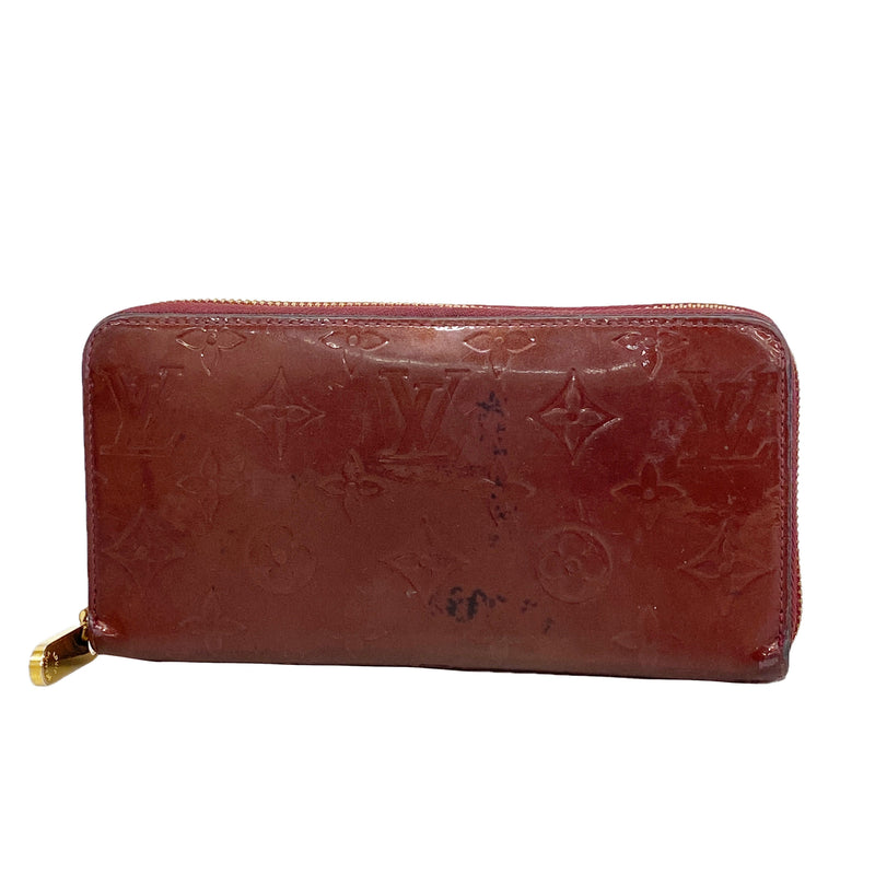 【6id4933】ルイヴィトン 長財布 ヴェルニ ジッピーウォレット M91536 ルージュフォーヴィスト【中古】レディース