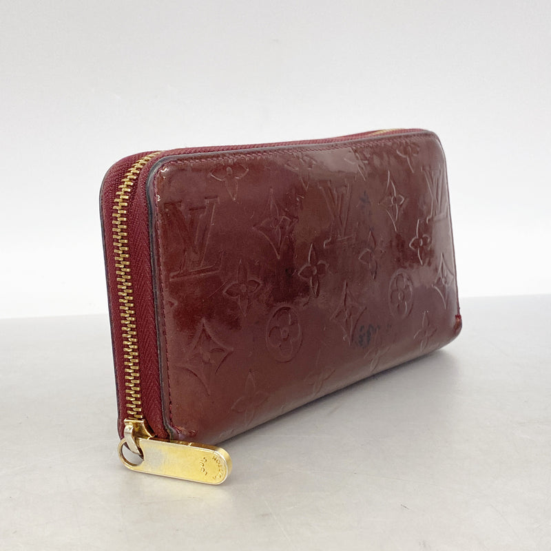 【6id4933】ルイヴィトン 長財布 ヴェルニ ジッピーウォレット M91536 ルージュフォーヴィスト【中古】レディース