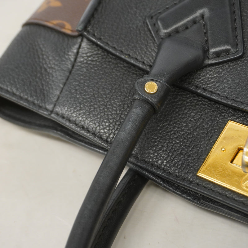 【6id4947】ルイヴィトン ハンドバッグ モノグラム オンマイサイドPM M57728 ブラウン ノワール 2wayバッグ【中古】レディース
