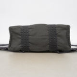 【6id4953】エルメス リュック・デイパック エールラインサックアドPM ナイロン グレー シルバー金具【中古】レディース