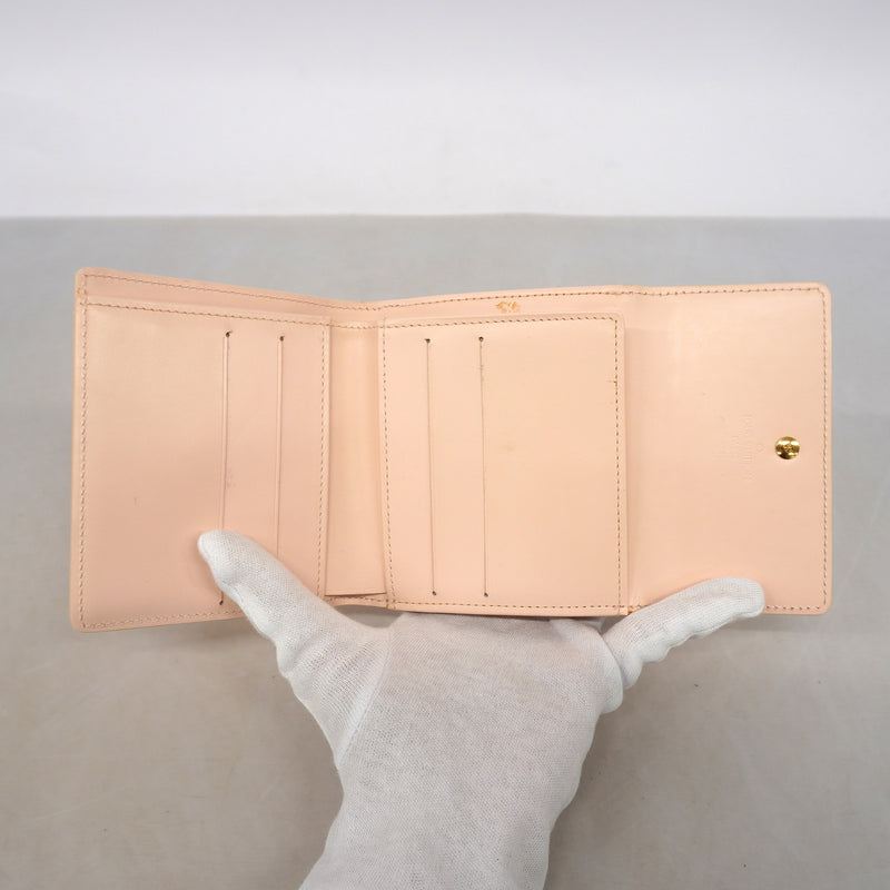 【6id4957】ルイヴィトン 三つ折り財布 ヴェルニ ポルトモネビエカルトクレディ M91316 マシュマロピンク【中古】レディース