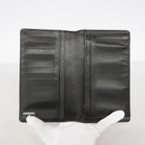 【6id4960】シャネル 長財布 マトラッセ パンチング レザー ブラック シルバー金具【中古】レディース