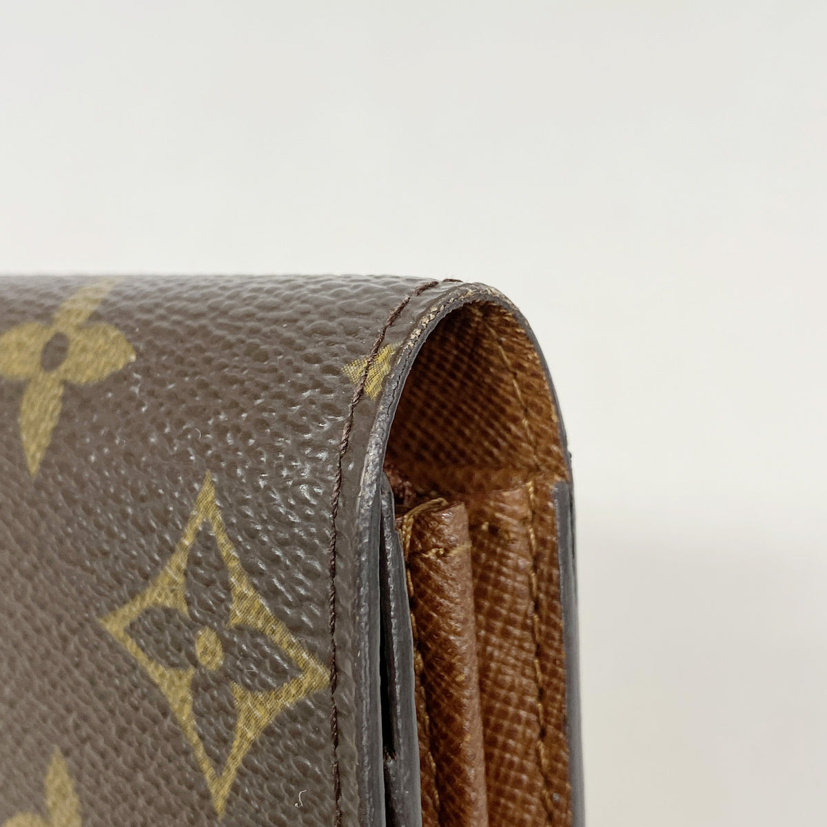 【6id4963】ルイヴィトン 長財布 モノグラム ポシェットポルトモネクレディ M61726 ブラウン【中古】メンズ レディース ユニセックス