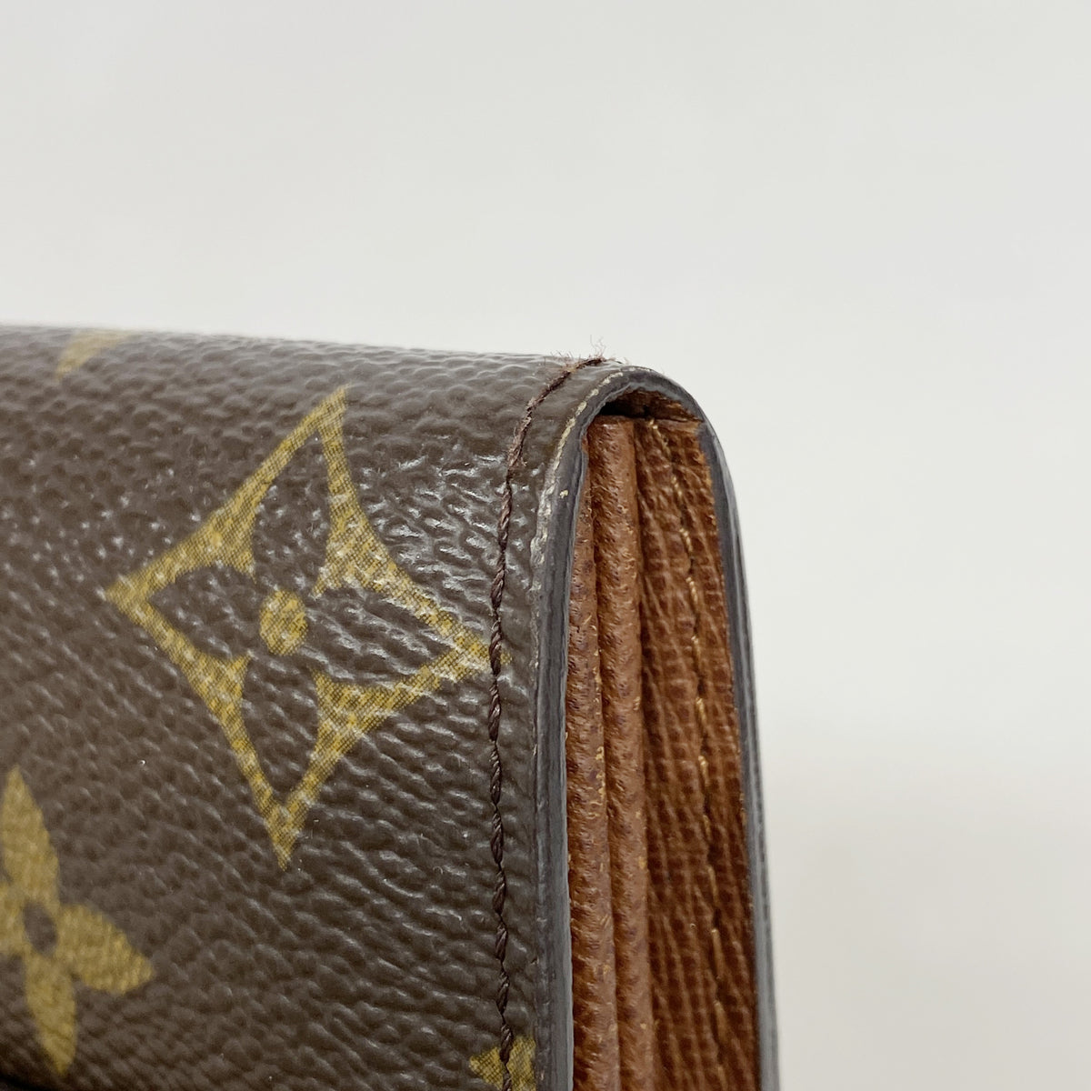 【6id4963】ルイヴィトン 長財布 モノグラム ポシェットポルトモネクレディ M61726 ブラウン【中古】メンズ レディース ユニセックス
