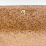 【6id4963】ルイヴィトン 長財布 モノグラム ポシェットポルトモネクレディ M61726 ブラウン【中古】メンズ レディース ユニセックス