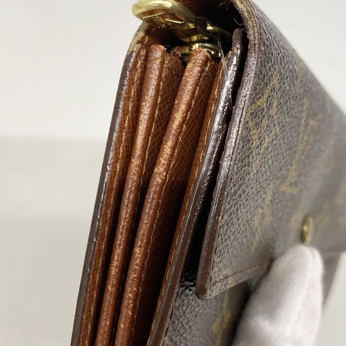 【6id4964】ルイヴィトン 長財布 モノグラム ポシェットポルトモネクレディ M61725 ブラウン【中古】メンズ レディース ユニセックス