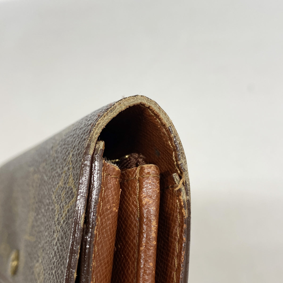 【6id4964】ルイヴィトン 長財布 モノグラム ポシェットポルトモネクレディ M61725 ブラウン【中古】メンズ レディース ユニセックス