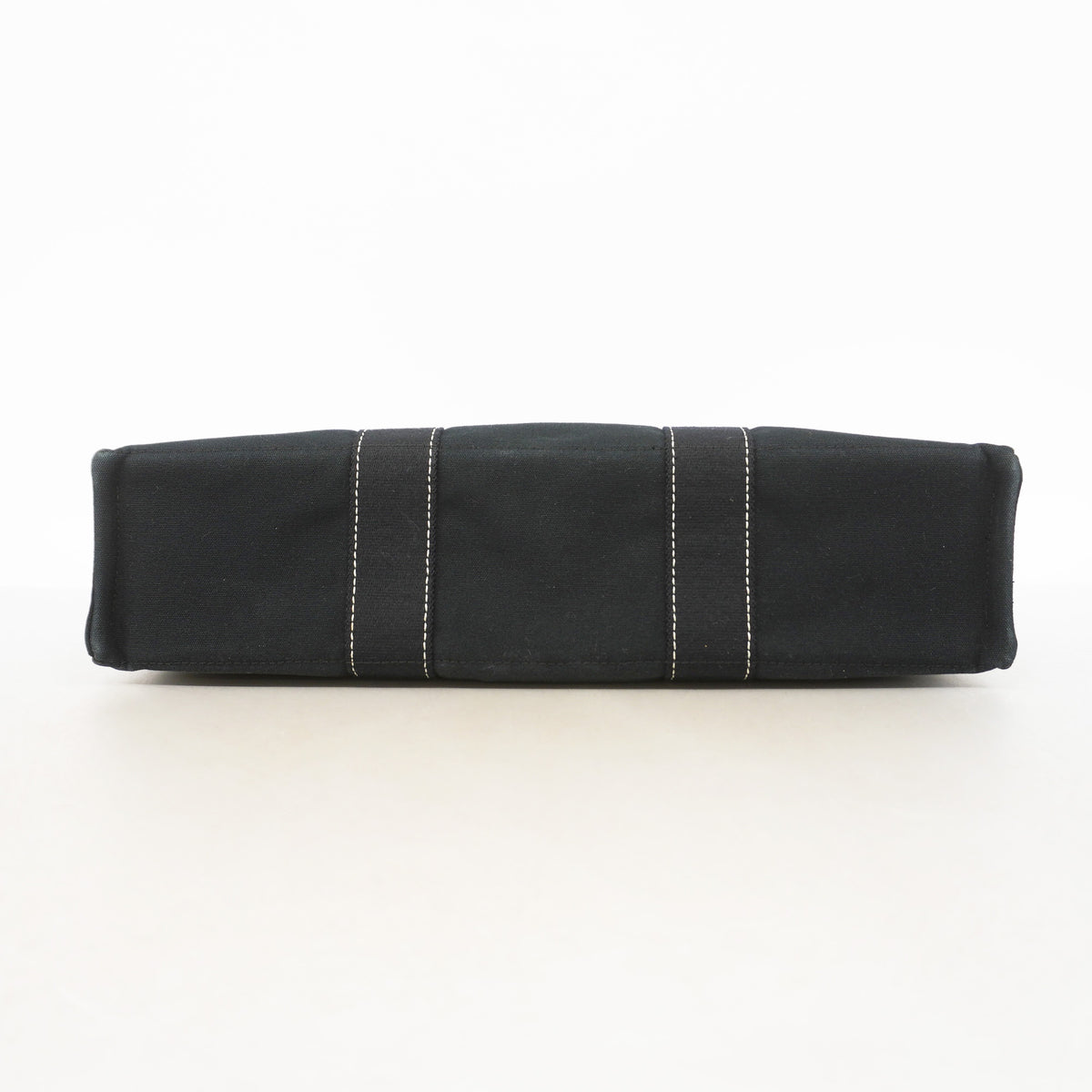 【6id4966】エルメス トートバッグ ドーヴィルMM キャンバス ブラック シルバー金具【中古】メンズ レディース ユニセックス