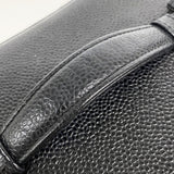 【6id4979】シャネル バニティバッグ キャビアスキン ブラック ゴールド金具【中古】レディース