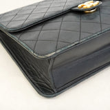 【6id4990】シャネル ショルダーバッグ マトラッセ チェーンショルダー ラムスキン ブラック ゴールド金具【中古】レディース