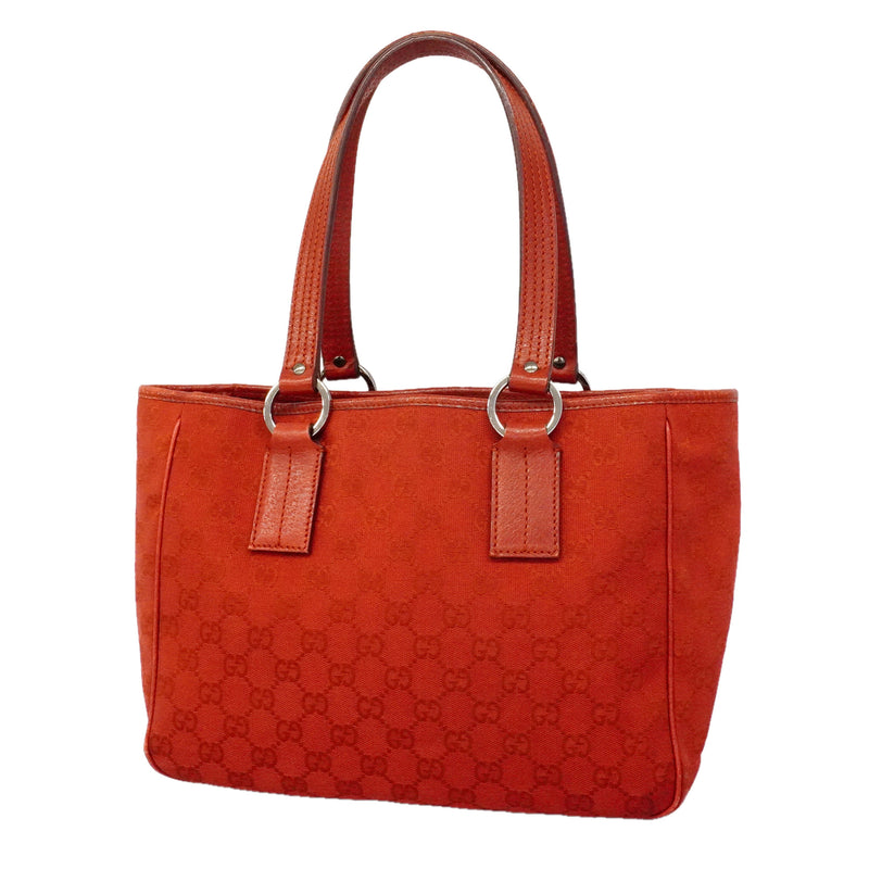 【6id4991】グッチ トートバッグ GGキャンバス 113019 キャンバス レッド シルバー金具【中古】レディース