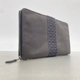 【6id5005】エルメス 長財布 エールラインパースGM ナイロン グレー シルバー金具【中古】メンズ レディース ユニセックス