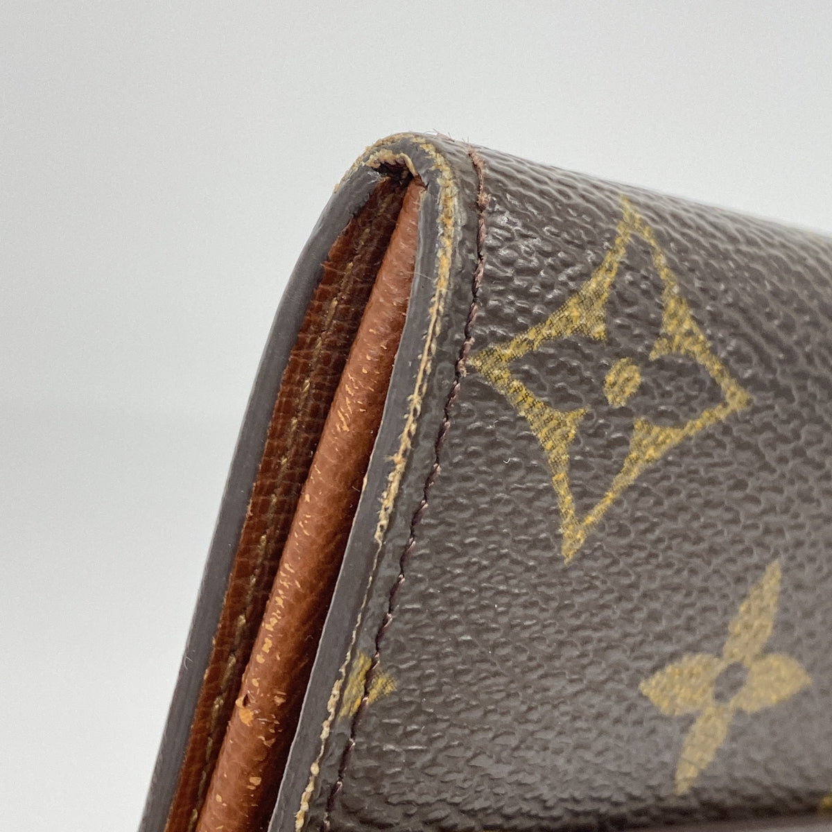 【6id5014】ルイヴィトン 長財布 モノグラム ポシェットポルトモネクレディ M61725 ブラウン【中古】メンズ レディース ユニセックス