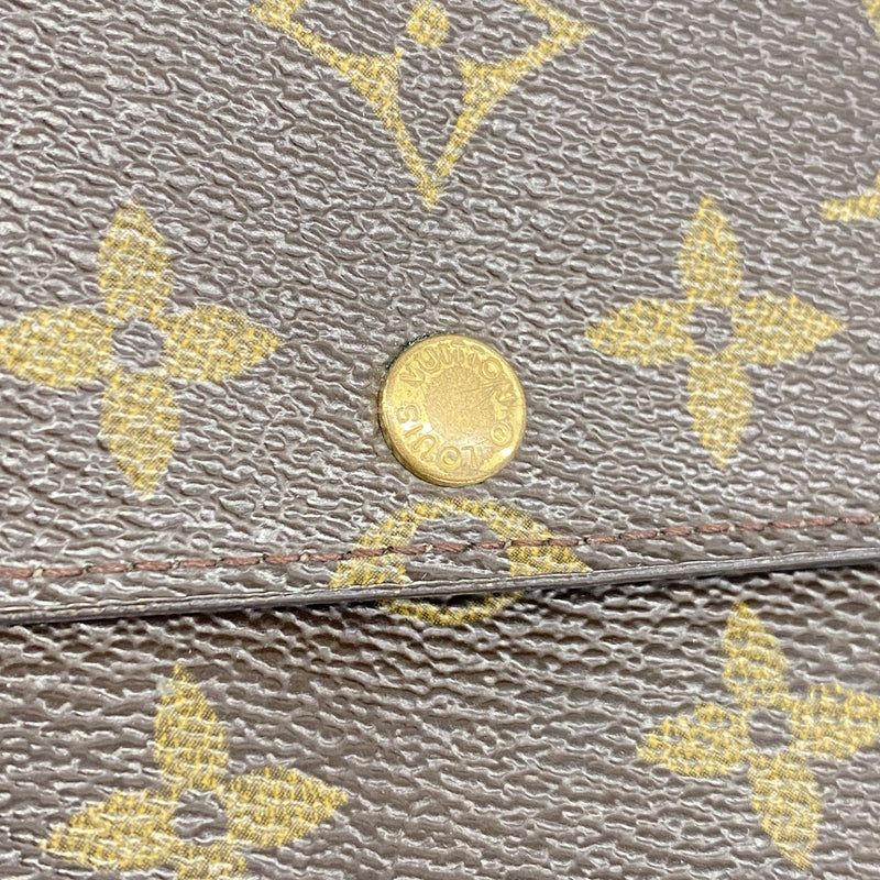 【6id5014】ルイヴィトン 長財布 モノグラム ポシェットポルトモネクレディ M61725 ブラウン【中古】メンズ レディース ユニセックス