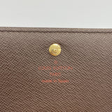 【6id5024】ルイヴィトン 財布 ダミエ ポルトフォイユトレゾール N61736 エベヌ【中古】レディース