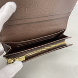 【6id5024】ルイヴィトン 財布 ダミエ ポルトフォイユトレゾール N61736 エベヌ【中古】レディース