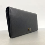 【6id5025】シャネル 長財布 ココボタン レザー ブラック ゴールド金具【中古】メンズ レディース ユニセックス
