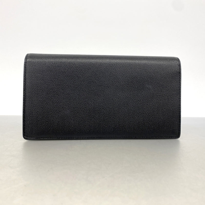 【6id5025】シャネル 長財布 ココボタン レザー ブラック ゴールド金具【中古】メンズ レディース ユニセックス