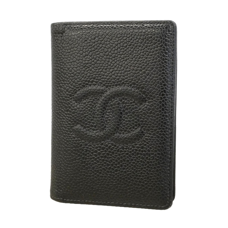 【6id5035】シャネル カードケース キャビアスキン ブラック【中古】メンズ レディース ユニセックス