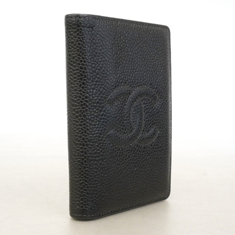 【6id5035】シャネル カードケース キャビアスキン ブラック【中古】メンズ レディース ユニセックス