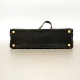 【6id5036】シャネル トートバッグ ワイルドステッチ レザー ブラック ゴールド金具【中古】レディース