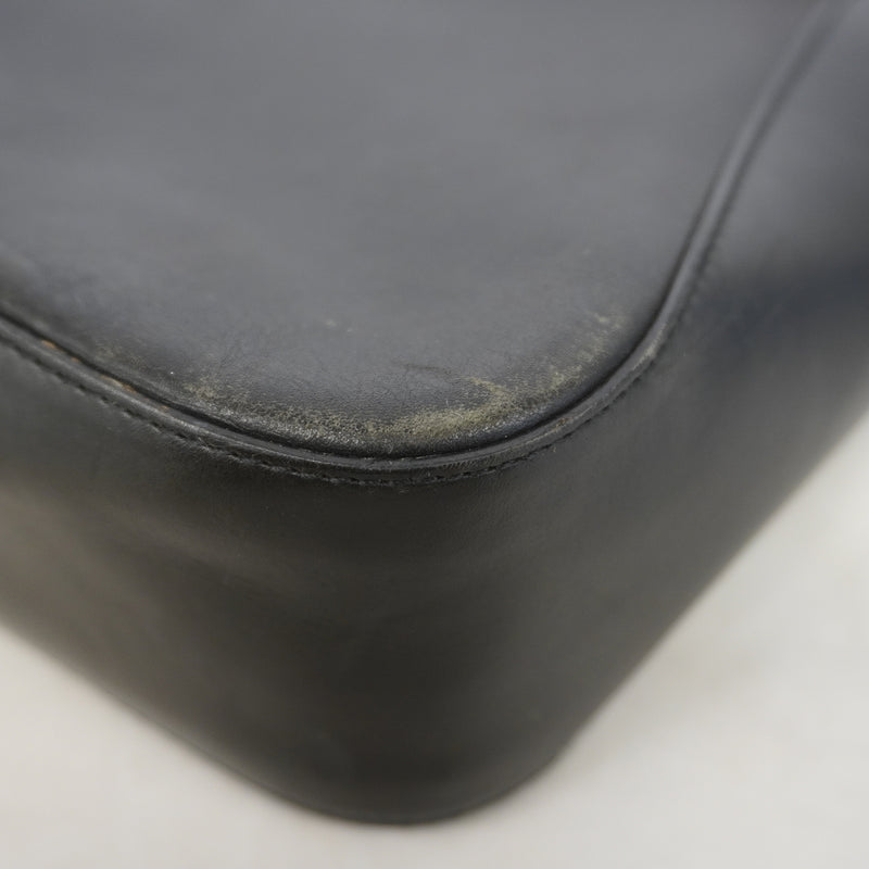【6id5047】グッチ トートバッグ シェリーライン 73983 レザー ブラック シルバー金具【中古】レディース