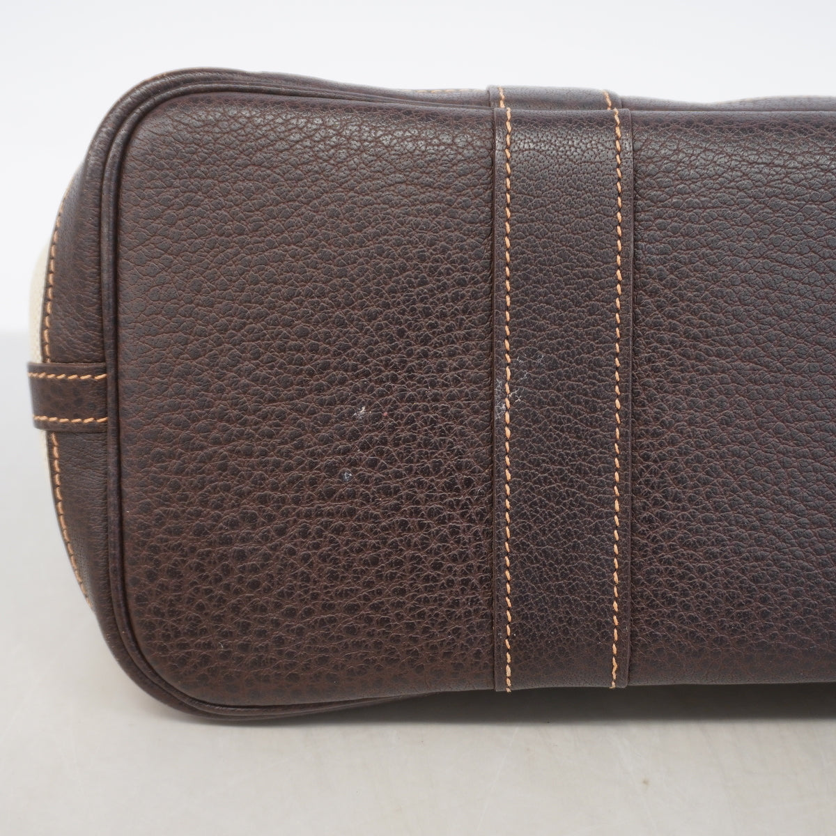 【6id5058】エルメス トートバッグ ガーデンパーティTPM トワルアッシュ ブラウン シルバー金具 □J刻印 2wayバッグ【中古】レディース
