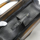 【6id5062】グッチ ハンドバッグ 105377 レザー ブラック【中古】レディース