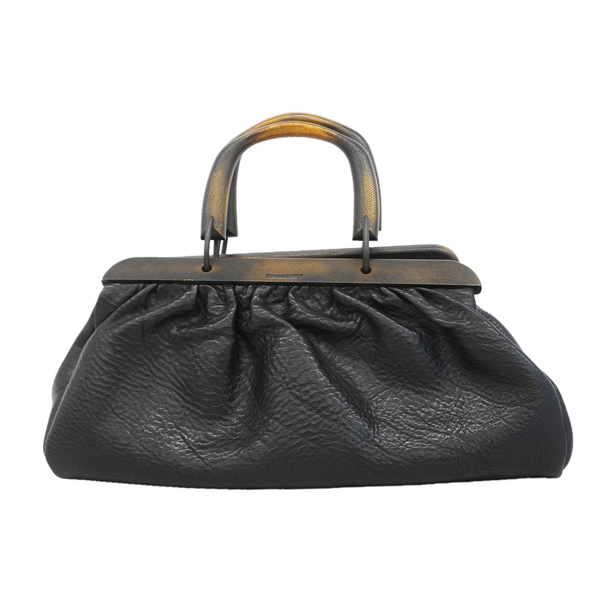 【6id5062】グッチ ハンドバッグ 105377 レザー ブラック【中古】レディース