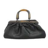 【6id5062】グッチ ハンドバッグ 105377 レザー ブラック【中古】レディース