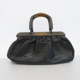 【6id5062】グッチ ハンドバッグ 105377 レザー ブラック【中古】レディース