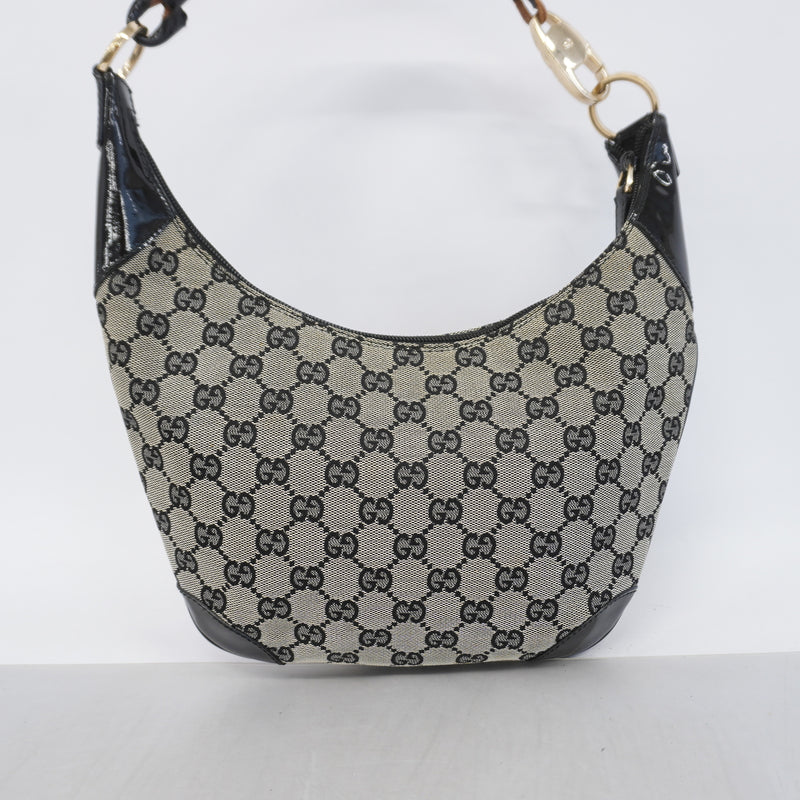 【6id5063】グッチ ショルダーバッグ GGキャンバス 001 4158 キャンバス ブラウン ゴールド金具【中古】レディース