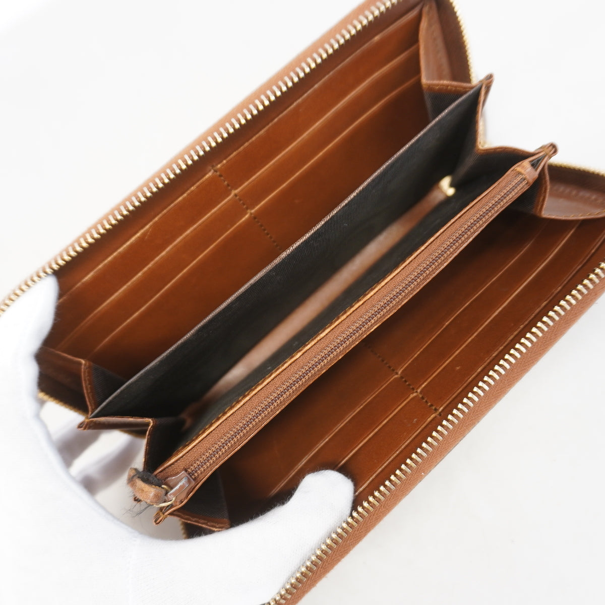 【6id5064】グッチ 長財布 GGスプリーム 410101 PVC ブラウン ゴールド金具【中古】メンズ レディース ユニセックス