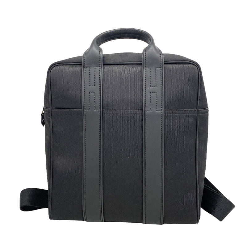 【6id5067】エルメス リュック・デイパック サックアドアカプルコ トワルシェブロン ブラック シルバー金具【中古】メンズ