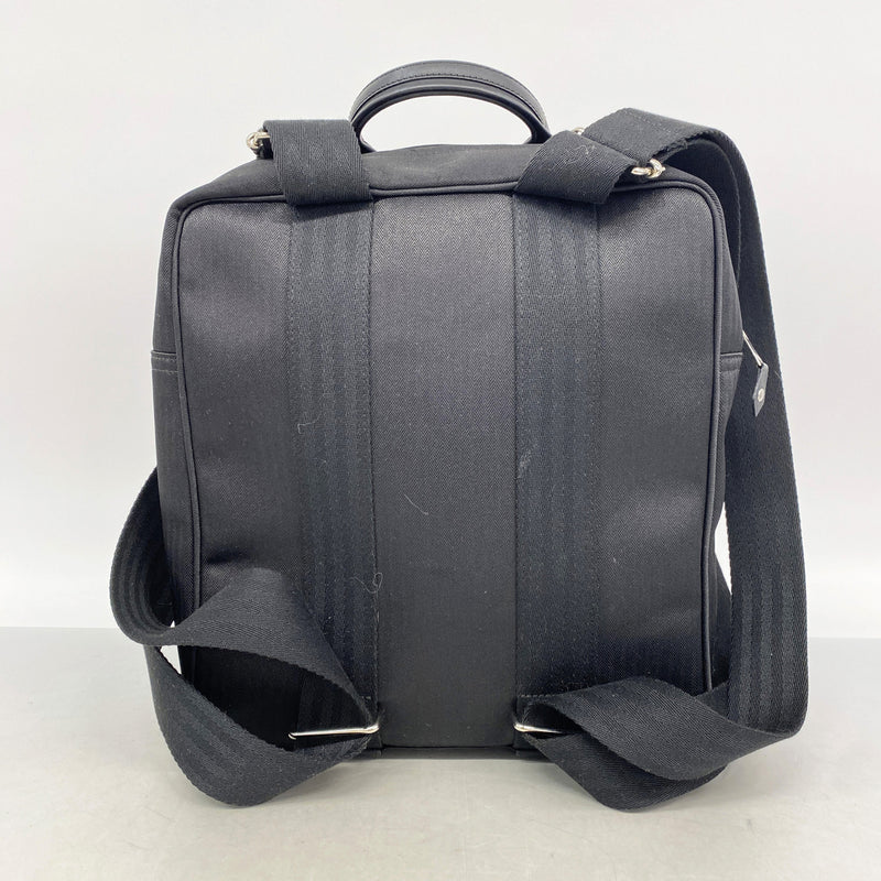 【6id5067】エルメス リュック・デイパック サックアドアカプルコ トワルシェブロン ブラック シルバー金具【中古】メンズ