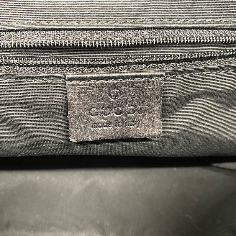 【6id5072】グッチ ショルダーバッグ 92736 デニム ブラック ゴールド金具【中古】レディース