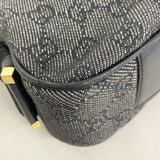 【6id5072】グッチ ショルダーバッグ 92736 デニム ブラック ゴールド金具【中古】レディース