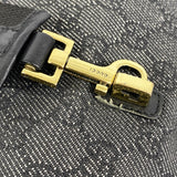 【6id5072】グッチ ショルダーバッグ 92736 デニム ブラック ゴールド金具【中古】レディース