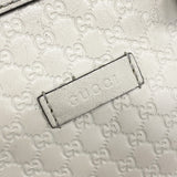 【6id5074】グッチ ハンドバッグ マイクログッチシマ 449654 レザー アイボリー シャンパンゴールド金具 2wayバッグ【中古】レディース