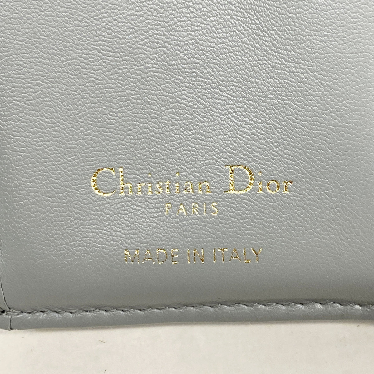 【6id5076】クリスチャンディオール 三つ折り財布 サドル キャンバス グレー ゴールド金具【中古】レディース