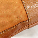 【6id5077】エルメス トートバッグ ガーデンパーティTPM トワルオフィシエ オレンジ シルバー金具 □I刻印 2wayバッグ【中古】レディース